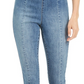 Calça jeans skinny cropped feminina INC International Concepts, cintura alta, azul, tamanho 2