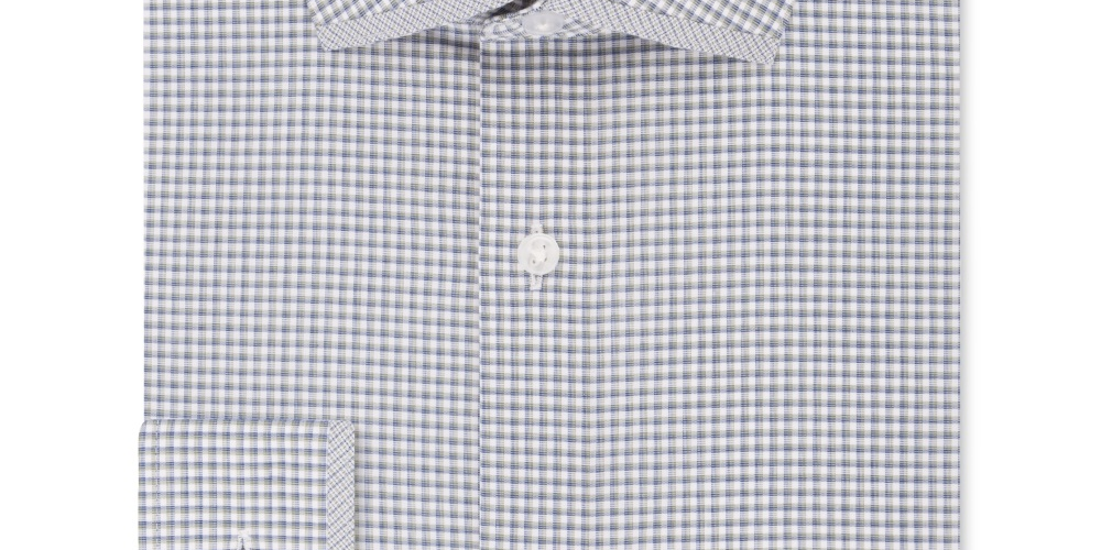 Camisa social masculina Calvin Klein Steel Slim Fit, sem passar, com estampa elástica, tamanho 16,5 x 32 x 33, verde