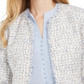 Jaqueta Calvin Klein Feminina de Tweed com Frente Aberta, Verde, Tamanho 16