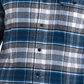 Camisa xadrez Barbour Shoreham Tailored Fit masculina, azul, tamanho XX-G