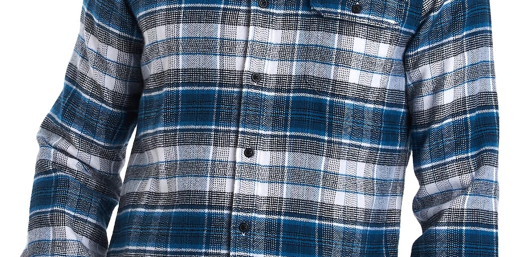 Camisa xadrez Barbour Shoreham Tailored Fit masculina, azul, tamanho XX-G