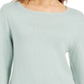 Suéter túnica feminino com babados e bainha estilo &amp; co, verde, tamanho PP