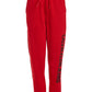 Calça de moletom Calvin Klein Racing Red Logo Institution para meninos, tamanho G 14/16