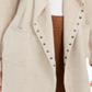 Cardigan feminino com capuz e tachas Style &amp; Co, bege, tamanho pequeno XL