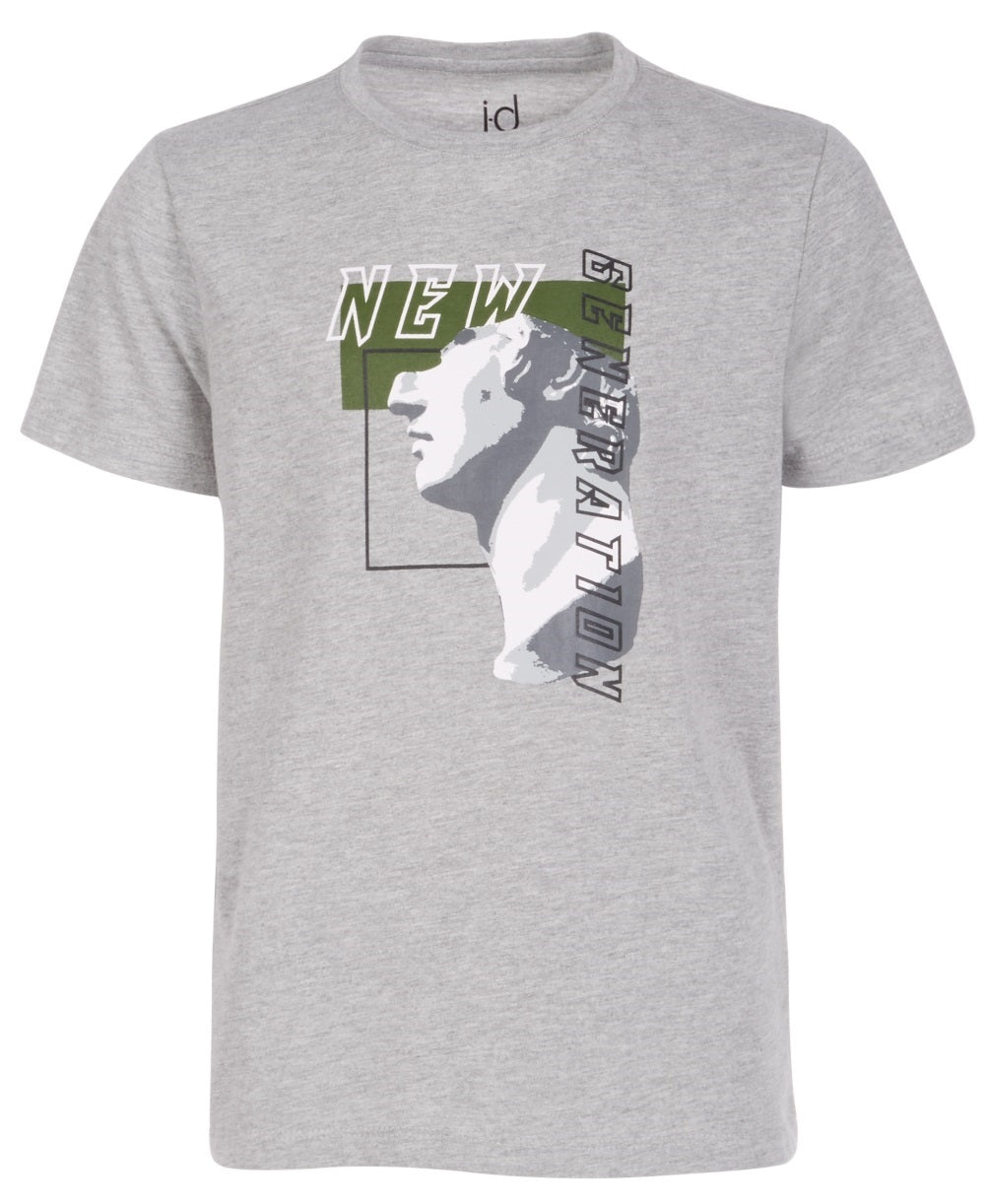 Camiseta estampada Ideology Big Boys cinza tamanho X-G