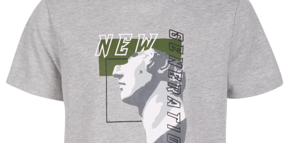 Camiseta estampada Ideology Big Boys cinza tamanho X-G