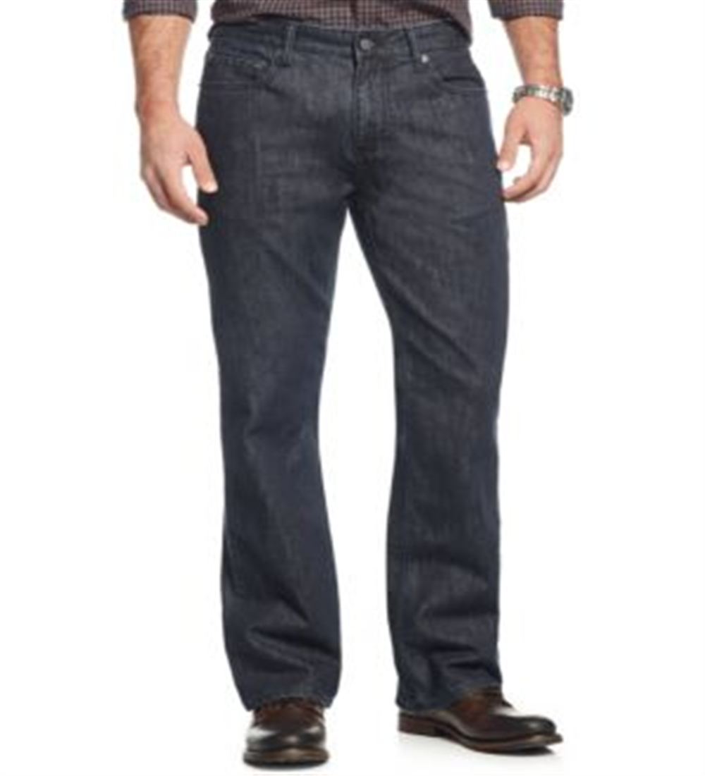 Calça jeans masculina Alfani reta bootcut tamanho 34x30 azul marinho