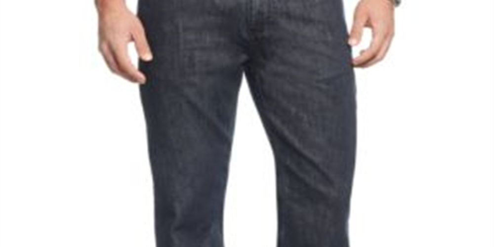 Calça jeans masculina Alfani reta bootcut tamanho 34x30 azul marinho