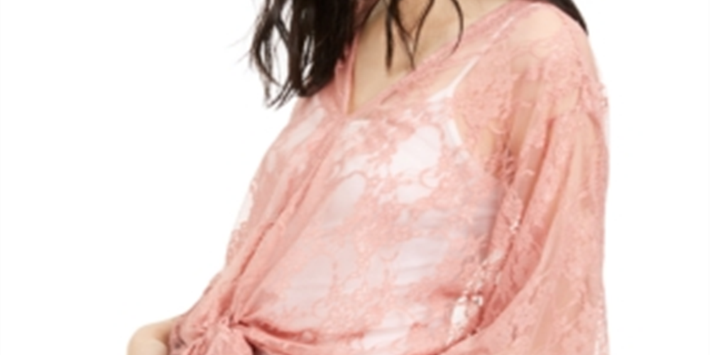 Blusa de renda com amarração na cintura, tamanho extragrande, da House of Polly Junior