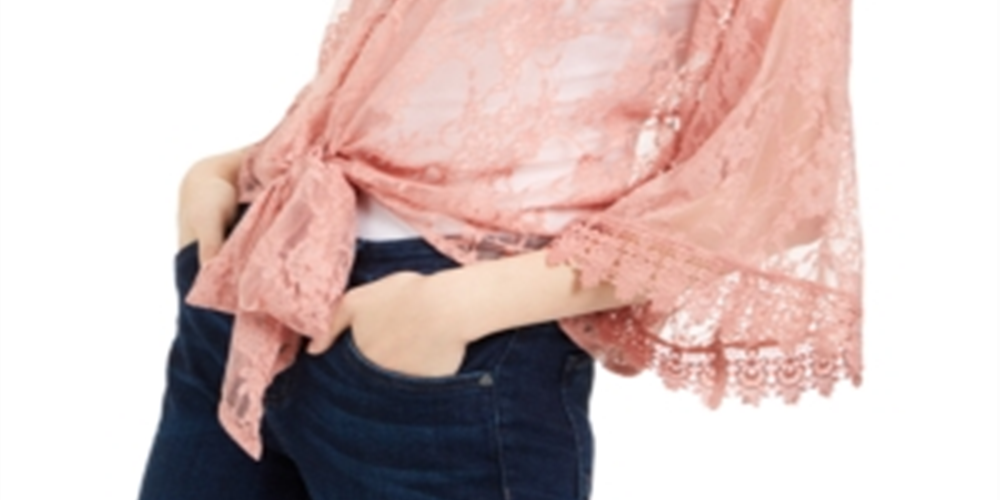 Blusa de renda com amarração na cintura, tamanho extragrande, da House of Polly Junior