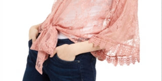 Blusa de renda com amarração na cintura, tamanho extragrande, da House of Polly Junior