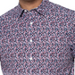 Camisa masculina com estampa floral Kenneth Cole, azul, tamanho médio