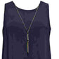 Vestido justo com colar e detalhes embelezados da coleção JM, azul, tamanho médio