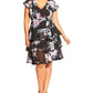 Vestido feminino City Chic Plus Size Summer Blooms, preto, tamanho 18W