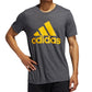 Camiseta Adidas Masculina Logo Cinza Tamanho P