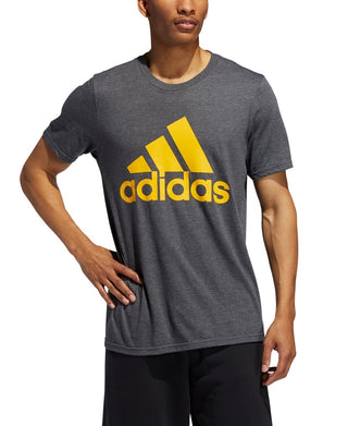 Camiseta Adidas Masculina Logo Cinza Tamanho P