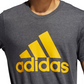 Camiseta Adidas Masculina Logo Cinza Tamanho P