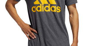 Camiseta Adidas Masculina Logo Cinza Tamanho P