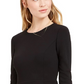 Vestido Calvin Klein Feminino com Punho de Pele Sintética e Ajuste Flare, Preto, Tamanho 6