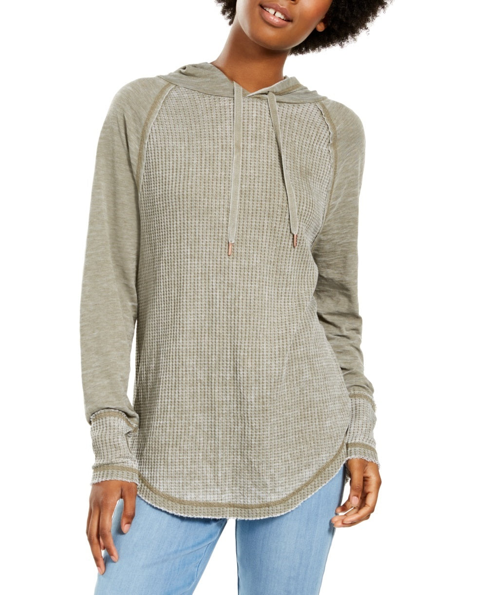 Moletom com capuz texturizado American Rag Juniors, tamanho X-G, verde