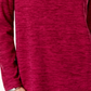Karen Scott Sport Space-Dye Microfleece Top Feminino Rosa Tamanho Médio