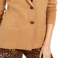 Blazer feminino de algodão Charter Club marrom tamanho pequeno pequeno