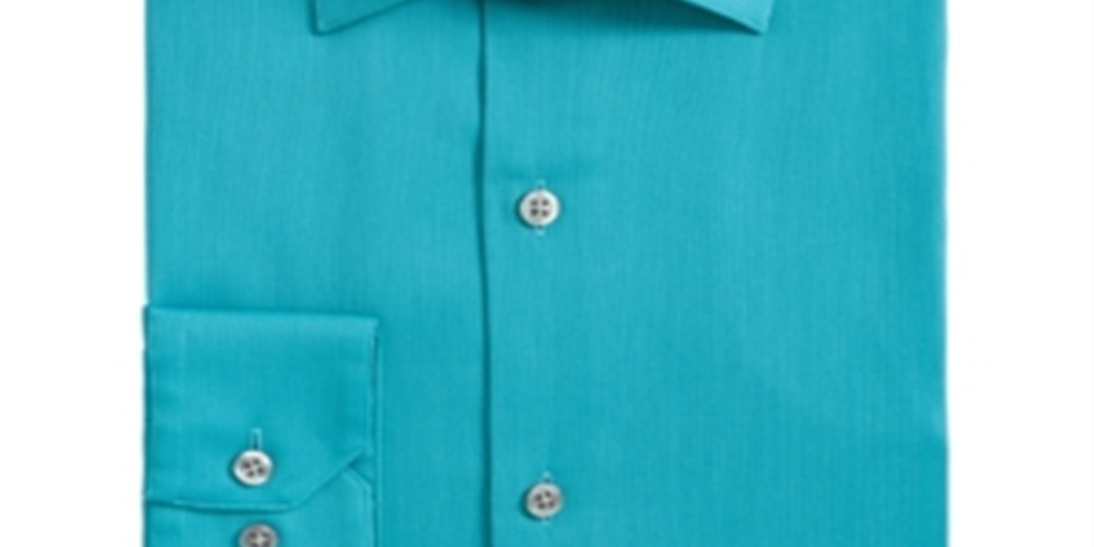 Camisa social Alfani Bedford Cord Classic Regular Fit Masculina Azul Tamanho 36X37