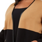 Cardigan feminino Charter Club Plus Milano bicolor marrom tamanho 0X