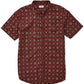 Camisa social masculina Billabong Sundays com estampa de manga curta e botões, vermelha, tamanho X-G