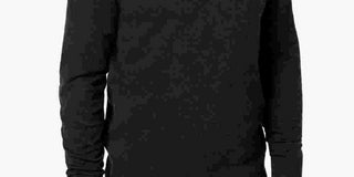 Suéter Alfani Masculino Leve Preto Mesclado Manga Longa Gola V Ajuste Clássico Mistura de Algodão Preto Tamanho P
