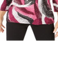 JM Collection Blusa feminina com estampa de bolinhas brilhantes em jacquard rosa, vários tamanhos, pequena P