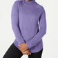 Karen Scott Suéter Feminino Luxsoft Gola Alta Roxo Tamanho Pequeno
