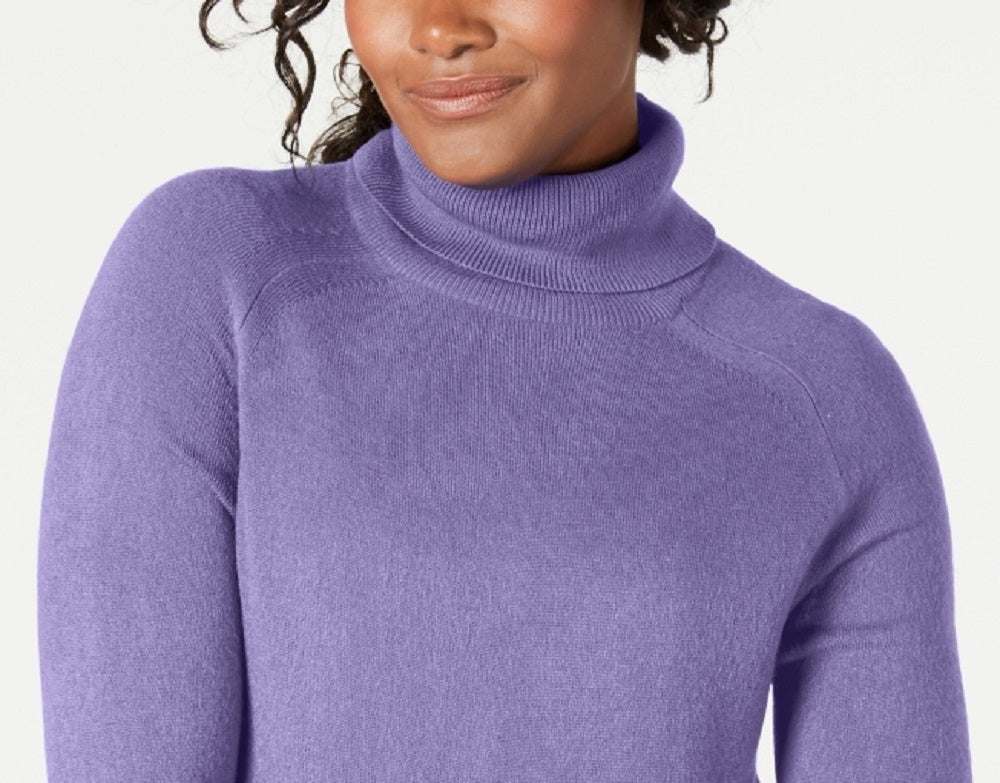 Karen Scott Suéter Feminino Luxsoft Gola Alta Roxo Tamanho Pequeno
