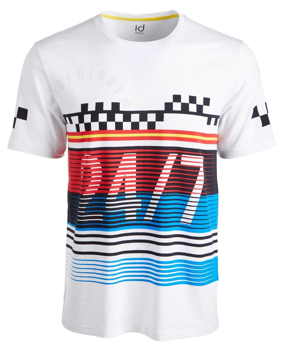 Camiseta gráfica masculina ID Ideology, branca, tamanho XXX-G