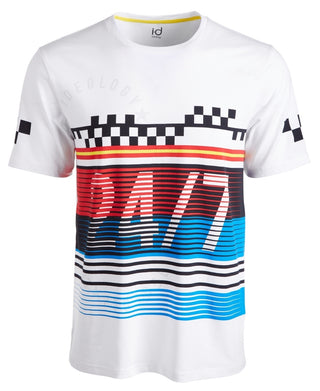 Camiseta gráfica masculina ID Ideology, branca, tamanho XXX-G