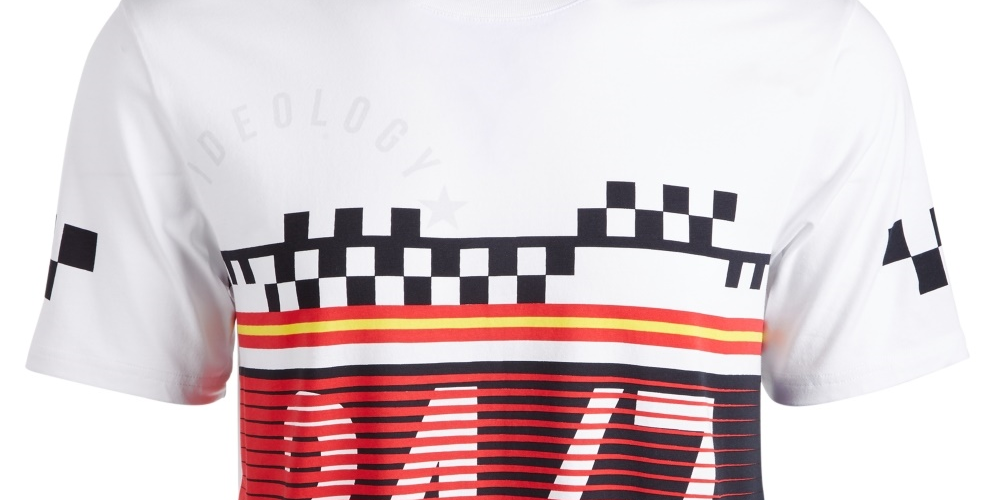Camiseta gráfica masculina ID Ideology, branca, tamanho XXX-G