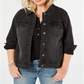 Jaqueta Trucker Jeans Plus Size Feminina Style &amp; Co Preta Tamanho 14W
