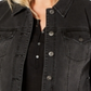 Jaqueta Trucker Jeans Plus Size Feminina Style &amp; Co Preta Tamanho 14W