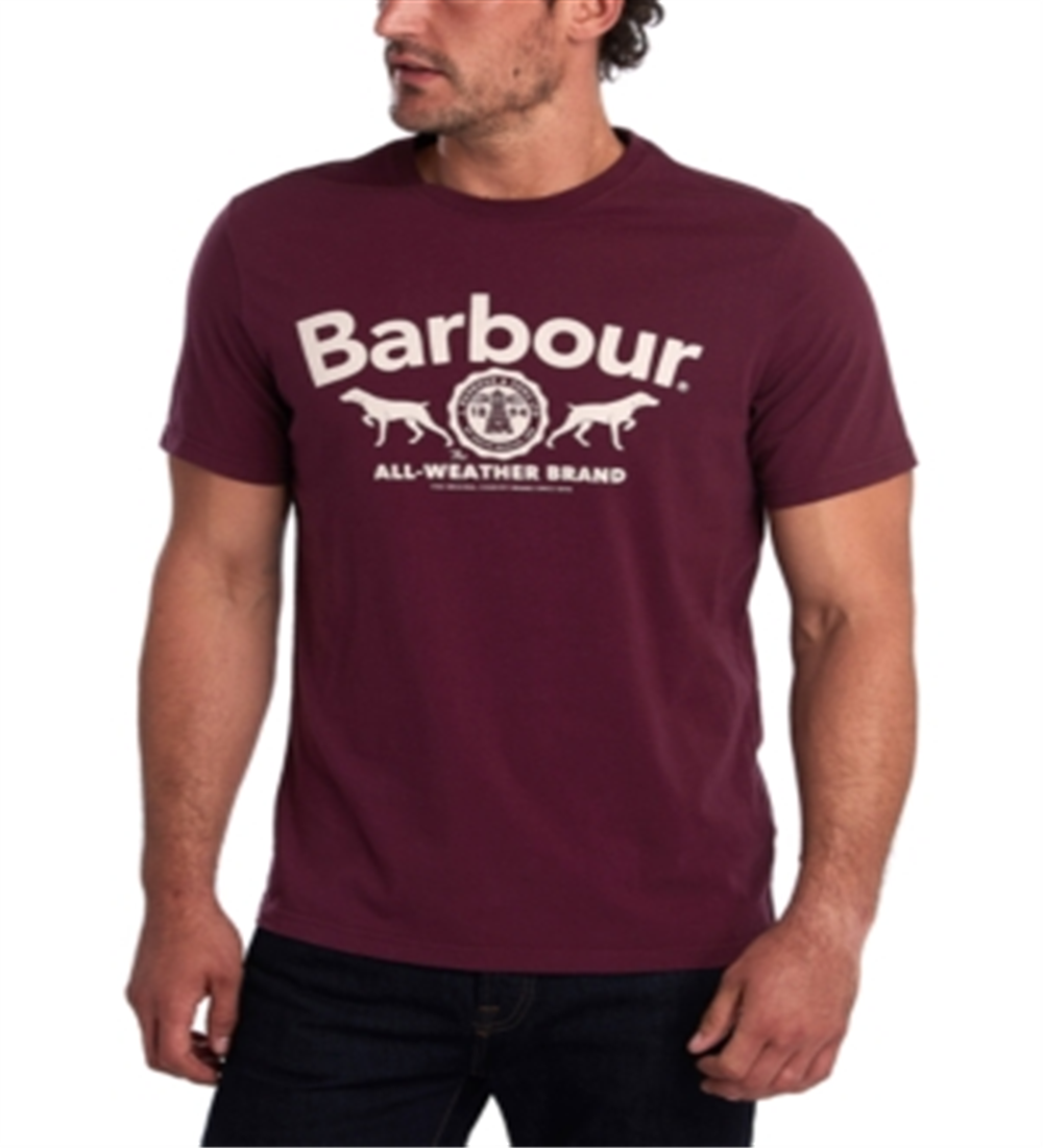 Camiseta masculina Barbour Max Logo Graphic vermelha tamanho XX-G