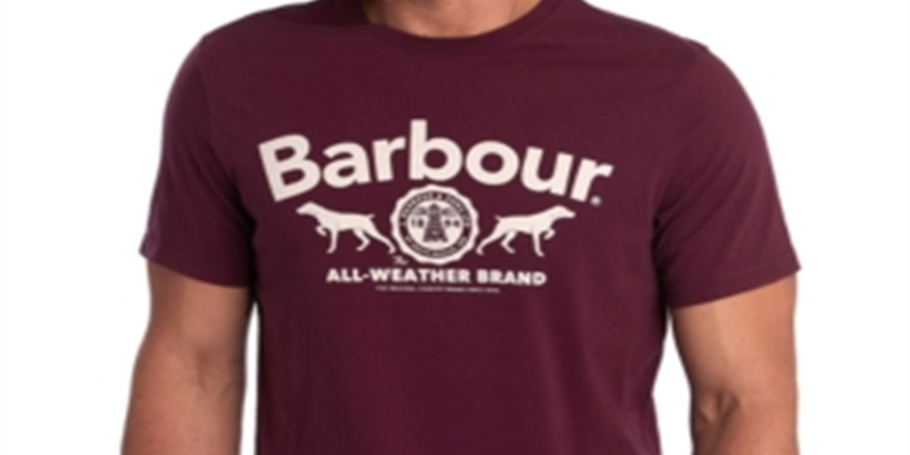 Camiseta masculina Barbour Max Logo Graphic vermelha tamanho XX-G