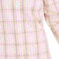 Charter Club Blusa feminina com estampa de janela xadrez e gola alta, rosa, tamanho pequeno e pequeno
