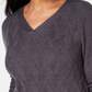 Karen Scott Suéter Feminino Basket Stitch Cinza Tamanho P