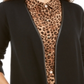 Suéter feminino Charter Club Milano Cotton Completer, preto, tamanho pequeno P/M