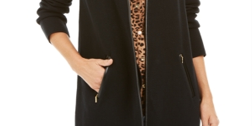 Suéter feminino Charter Club Milano Cotton Completer, preto, tamanho pequeno P/M