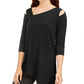Top assimétrico feminino Alfani preto tamanho P