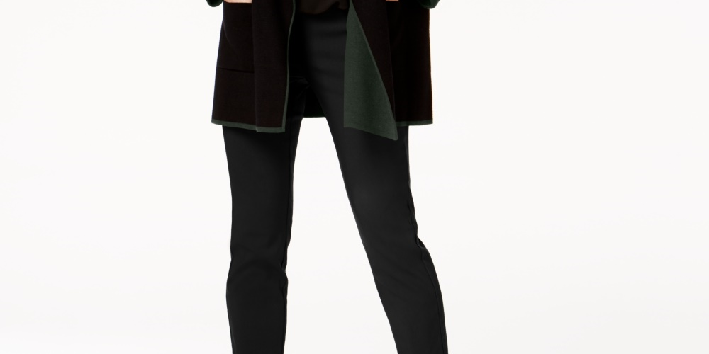 Cardigan Alfani Feminino Colorblocked Frente Aberta Verde Tamanho X-S