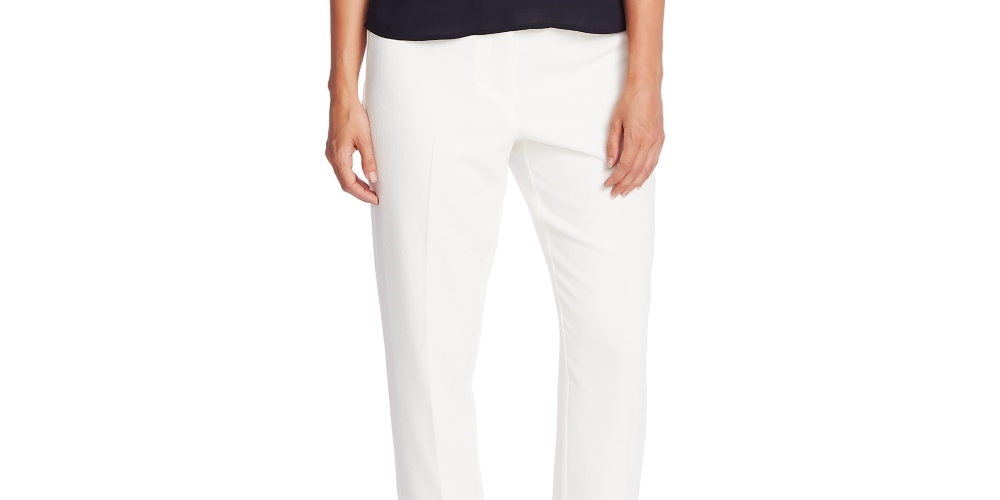 Vince Camuto Blusa feminina com botões e ombro a ombro, azul, tamanho médio