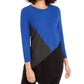 Túnica feminina Alfani Colorblocked assimétrica azul tamanho pequeno G