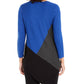 Túnica feminina Alfani Colorblocked assimétrica azul tamanho pequeno G
