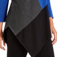 Túnica feminina Alfani Colorblocked assimétrica azul tamanho pequeno G